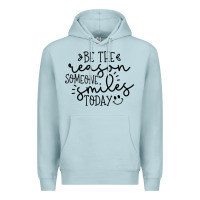 Blue Mist smile Premium Hoodie - Unal Design