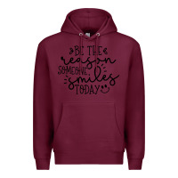 Burgundy smile Premium Hoodie - Unal Design