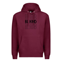 Burgundy be kind Premium Hoodie - Unal Design