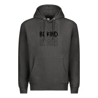 Charcoal Heather be kind Premium Hoodie - Unal Design