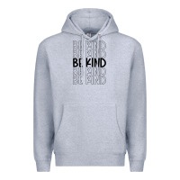 Heather Grey be kind Premium Hoodie - Unal Design