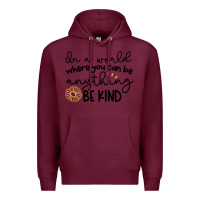 Burgundy be kind Premium Hoodie - Unal Design