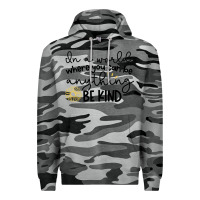 Slate Camo be kind Premium Hoodie - Unal Design