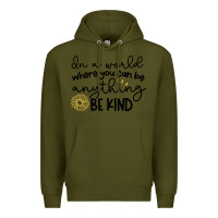 Army Green be kind Premium Hoodie - Unal Design