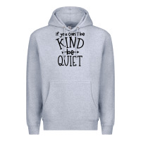 Heather Grey kind be quiet Premium Hoodie - Unal Design