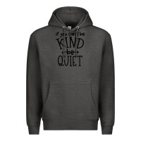 Charcoal Heather kind be quiet Premium Hoodie - Unal Design