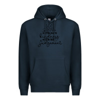 Navy kindness Premium Hoodie - Unal Design