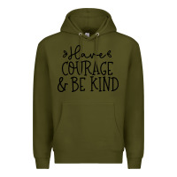 Army Green be kind Premium Hoodie - Unal Design