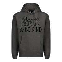 Charcoal Heather be kind Premium Hoodie - Unal Design