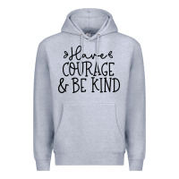 Heather Grey be kind Premium Hoodie - Unal Design