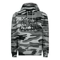 Slate Camo be kind Premium Hoodie - Unal Design