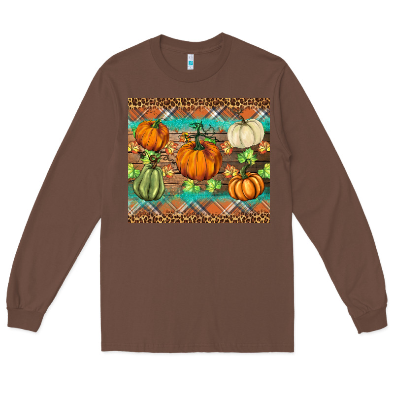Fall Pumpkin Long Sleeve Tee by BarkalooDesign | Teevron