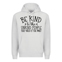 Dove Grey be kind Premium Hoodie - Unal Design
