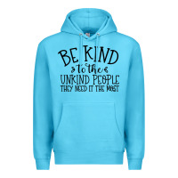 Ocean Blue be kind Premium Hoodie - Unal Design