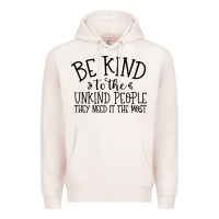 Pale Pink be kind Premium Hoodie - Unal Design