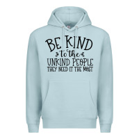 Blue Mist be kind Premium Hoodie - Unal Design