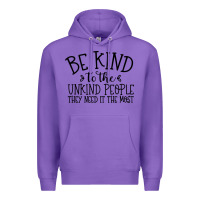 Purple be kind Premium Hoodie - Unal Design