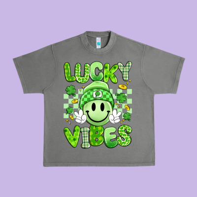 Lucky Vibes Urban Heavy Tee Designed By Artiststas