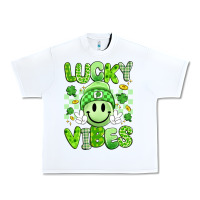 White lucky vibes Urban Heavy Tee - Artiststas