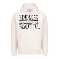Pale Pink kindness Premium Hoodie - Unal Design