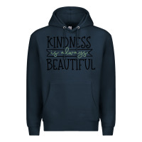 Navy kindness Premium Hoodie - Unal Design
