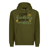 Army Green kindness Premium Hoodie - Unal Design