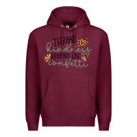 Burgundy kindness Premium Hoodie - Unal Design