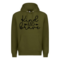 Army Green kind Premium Hoodie - Unal Design
