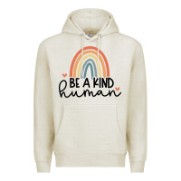 Oatmeal Heather be a kind Premium Hoodie - Unal Design