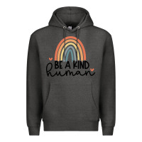 Charcoal Heather be a kind Premium Hoodie - Unal Design