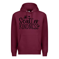 Burgundy kindness Premium Hoodie - Unal Design