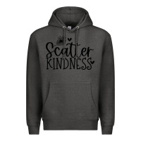 Charcoal Heather kindness Premium Hoodie - Unal Design