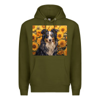 Army Green australian shepherd Premium Hoodie - Unal Design