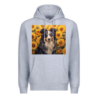 Heather Grey australian shepherd Premium Hoodie - Unal Design