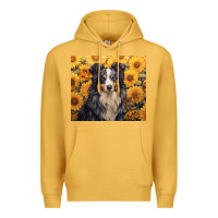 Mustard australian shepherd Premium Hoodie - Unal Design