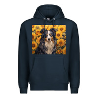 Navy australian shepherd Premium Hoodie - Unal Design