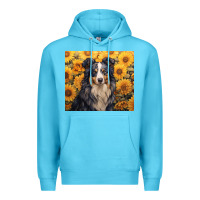Ocean Blue australian shepherd Premium Hoodie - Unal Design