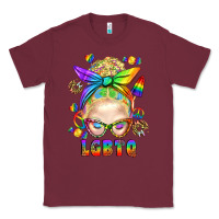Burgundy LGBTQ+ Messy Bun With Snacks Classic Tee - BundleAndBundleShop