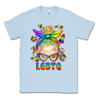 Dusty Blue LGBTQ+ Messy Bun With Snacks Classic Tee - BundleAndBundleShop
