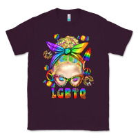 Plum LGBTQ+ Messy Bun With Snacks Classic Tee - BundleAndBundleShop