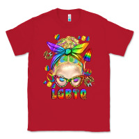 Red LGBTQ+ Messy Bun With Snacks Classic Tee - BundleAndBundleShop