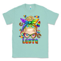 Seafoam LGBTQ+ Messy Bun With Snacks Classic Tee - BundleAndBundleShop
