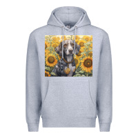 Heather Grey beagle Premium Hoodie - Unal Design