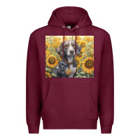 Burgundy beagle Premium Hoodie - Unal Design