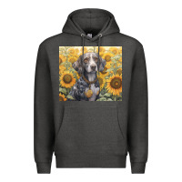 Charcoal Heather beagle Premium Hoodie - Unal Design
