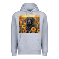 Heather Grey black lab Premium Hoodie - Unal Design