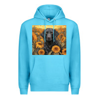 Ocean Blue black lab Premium Hoodie - Unal Design
