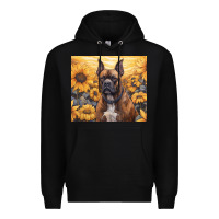 Black boxer dog Premium Hoodie - Unal Design