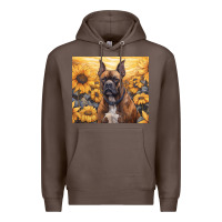 Coffee boxer dog Premium Hoodie - Unal Design