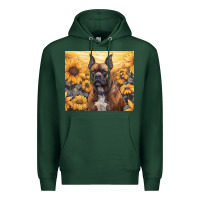 Sports Green boxer dog Premium Hoodie - Unal Design